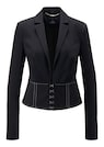 Slim-fit short blazer with elegant waist corsage thumbnail 1