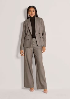 Zweireihiger Blazer mit dezenten Streifen thumbnail 2