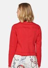 Kragenlose Jeansjacke mit Fransen thumbnail 3
