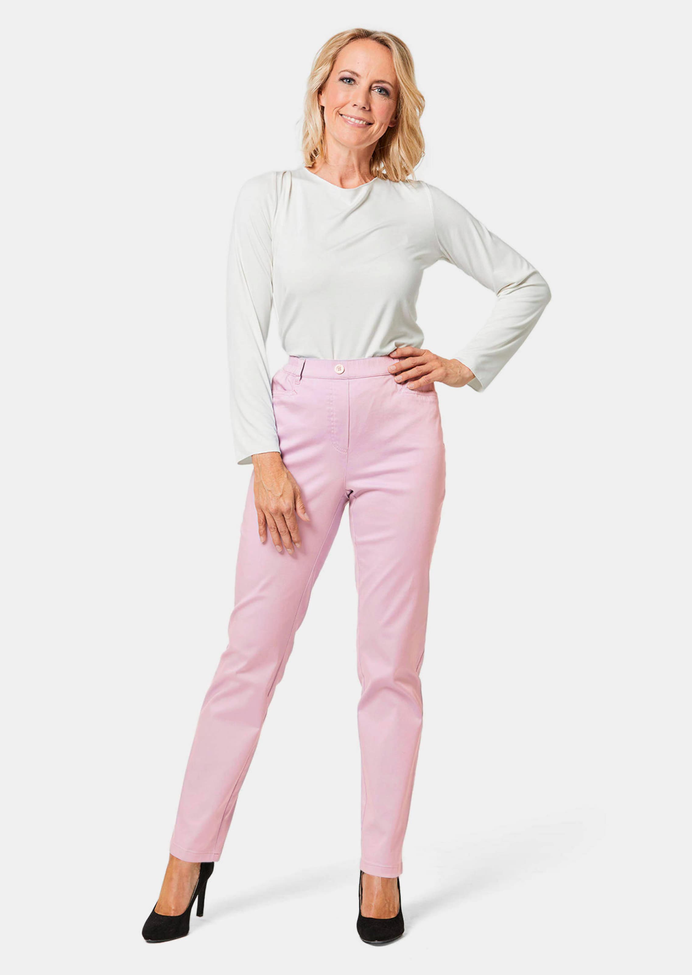 Pantalon léger en coton MARTHA - rosé - Gr. 215 de Goldner Fashion