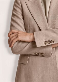 Doppelreihiger Blazer mit Ziersteppnähten thumbnail 5