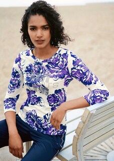 Shirt mit Blütenprint und 3/4-Ärmel thumbnail 6