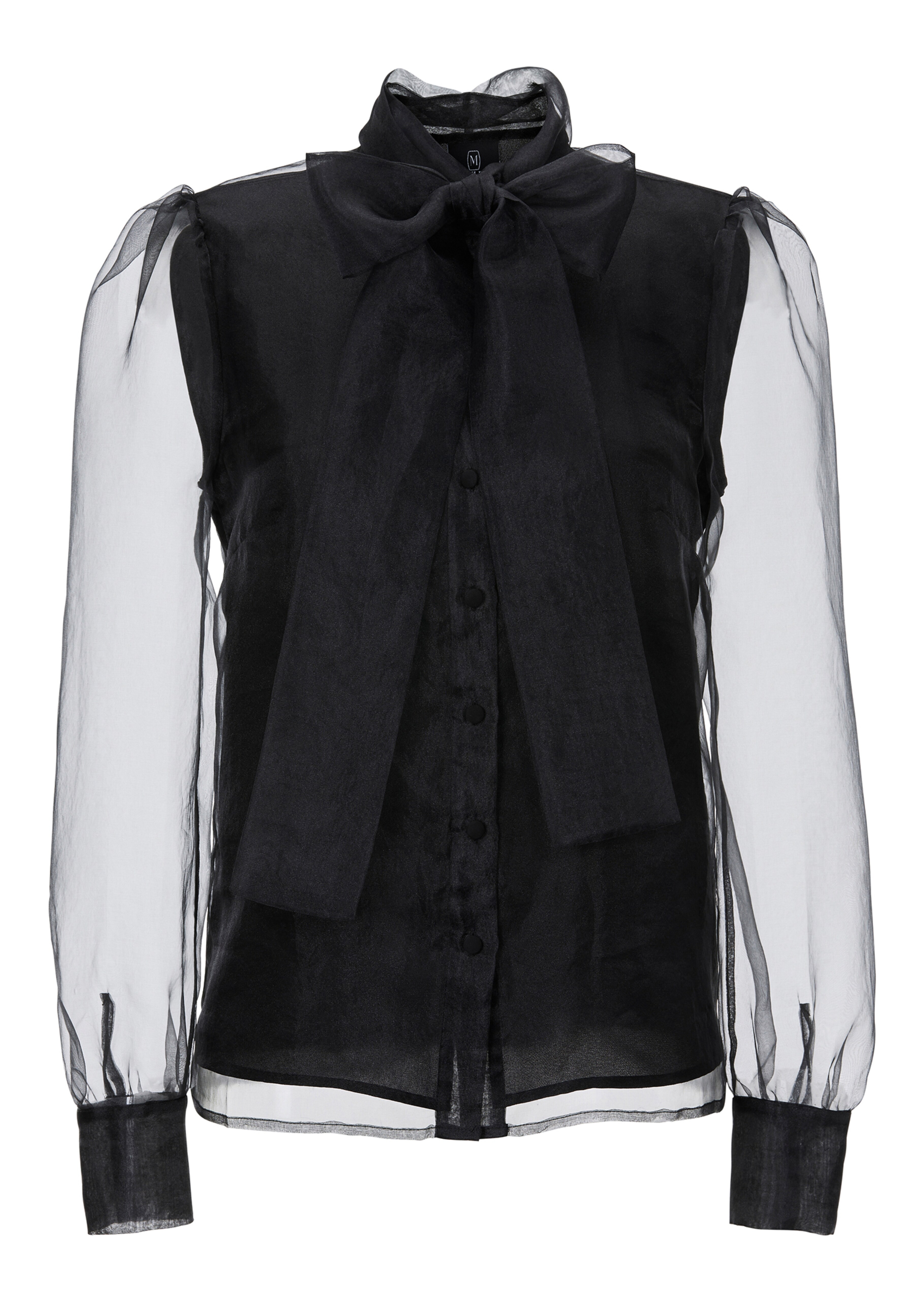 Bluse mit abnehmbarer Zierschleife