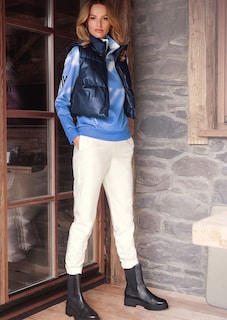 Kurze Steppweste in Lederoptik thumbnail 6