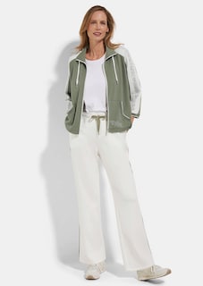 Sweatjacke mit Schriftzug an den Ärmeln thumbnail 2