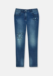 Boyfriend-Jeans mit Glanz-Akzenten thumbnail 6