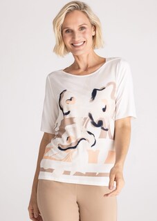 T-shirt en jersey avec encolure bateau passepoilée thumbnail 3