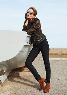 Schlanke Jeggings mit Taschen und Nieten thumbnail 7