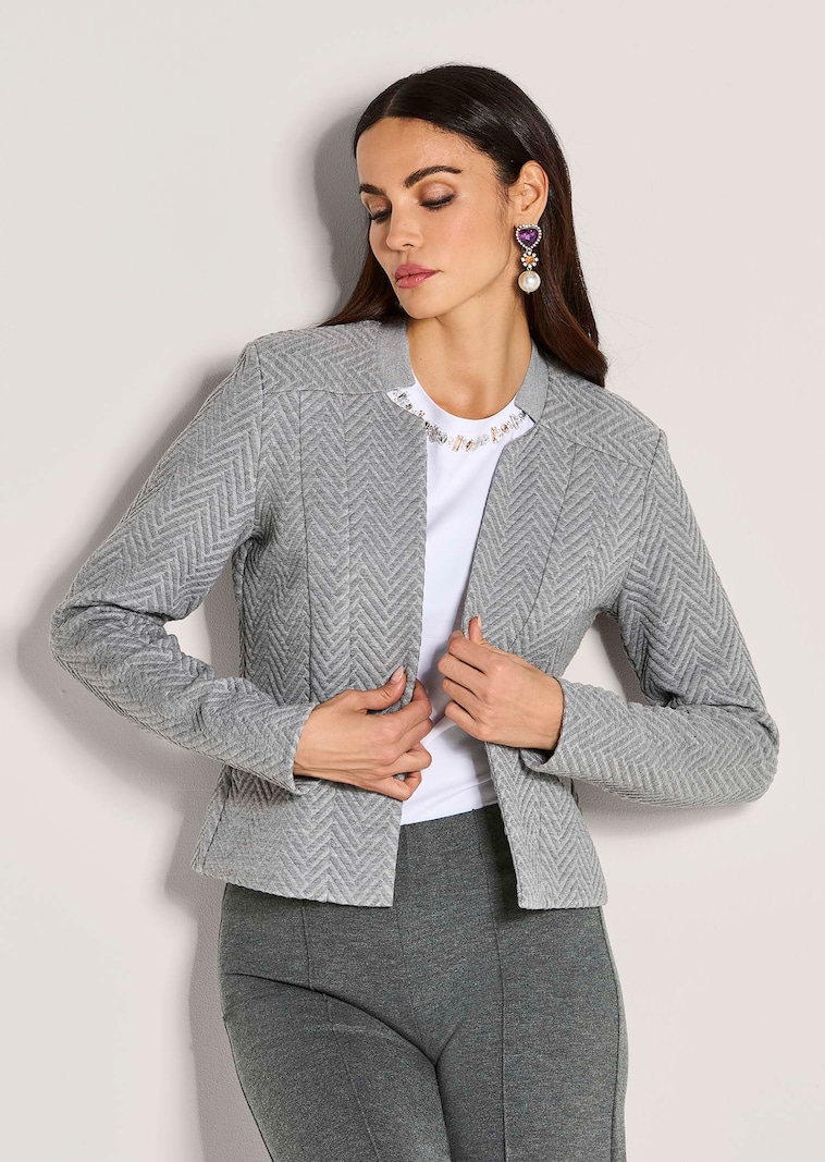 Verschlussloser Jersey-Blazer