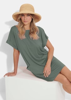 Legeres Strandkleid aus glatter Funktionsware thumbnail 3