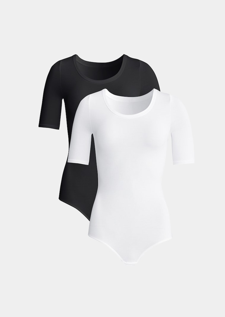 Short-sleeved bodysuits, 2-pack