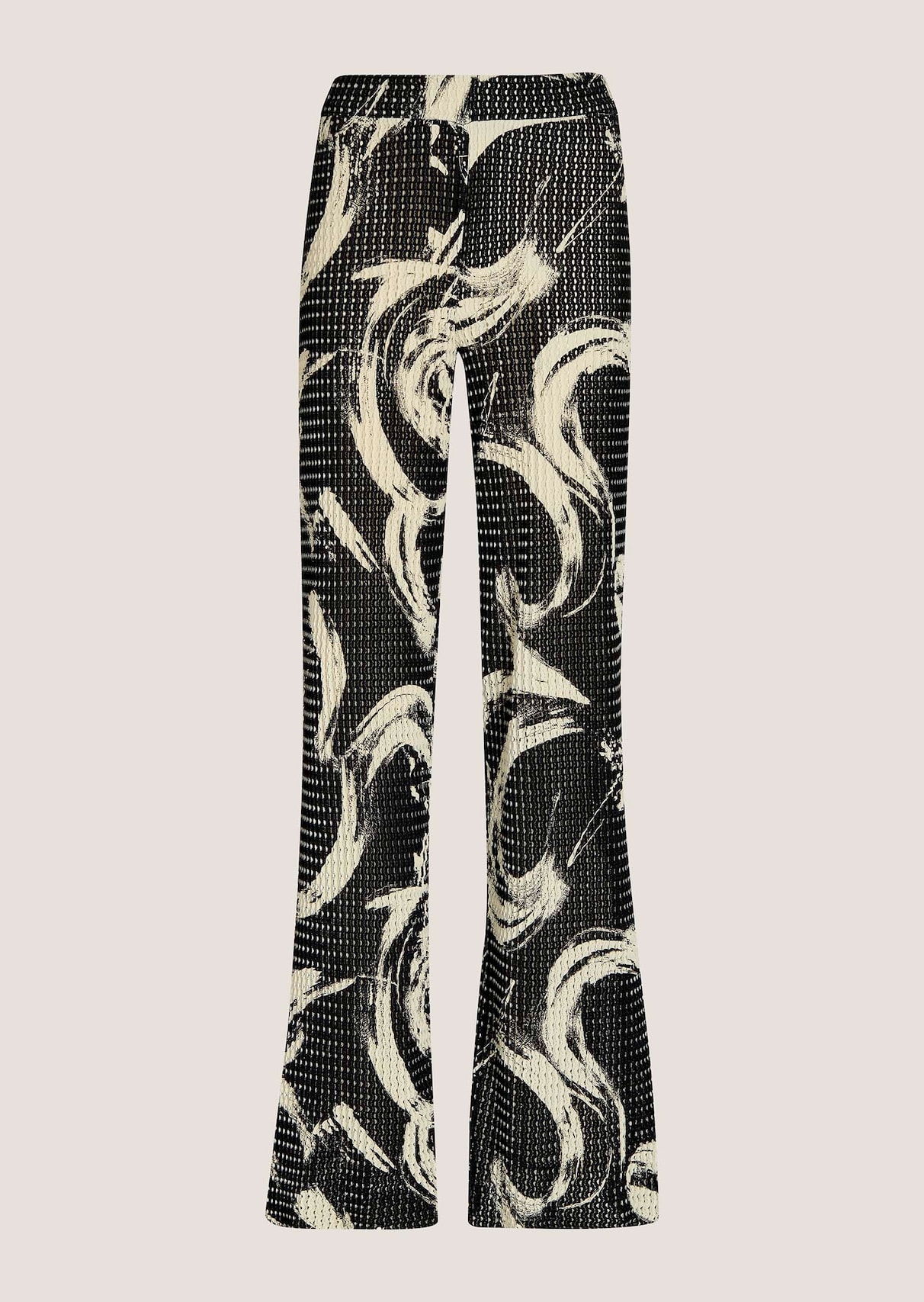 Bedruckte Ajour-Hose mit weitem Bein