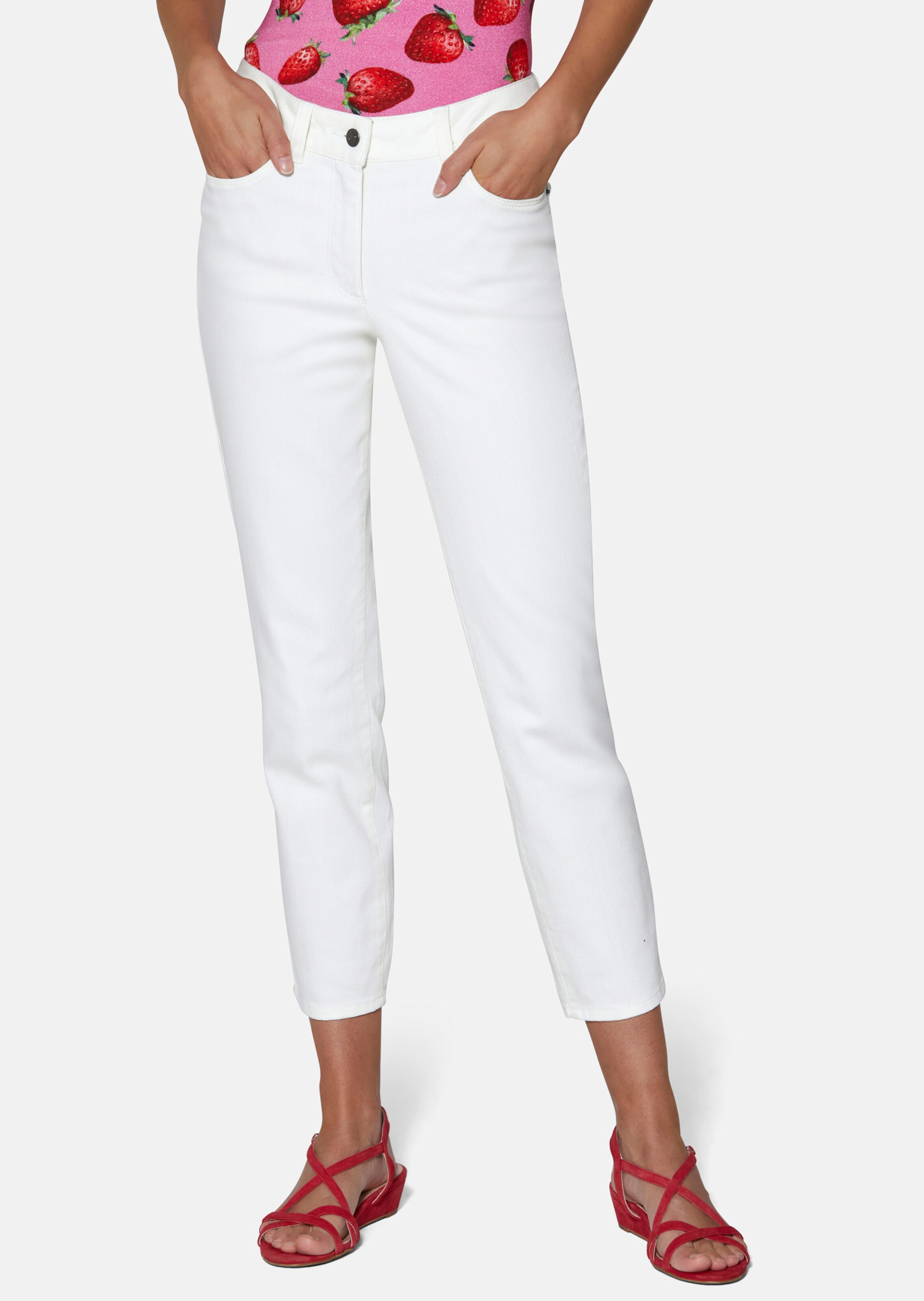 Schmale Jeans in verkürzter 7/8-Länge