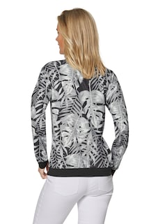 Sweatshirt mit Blätterprint thumbnail 3