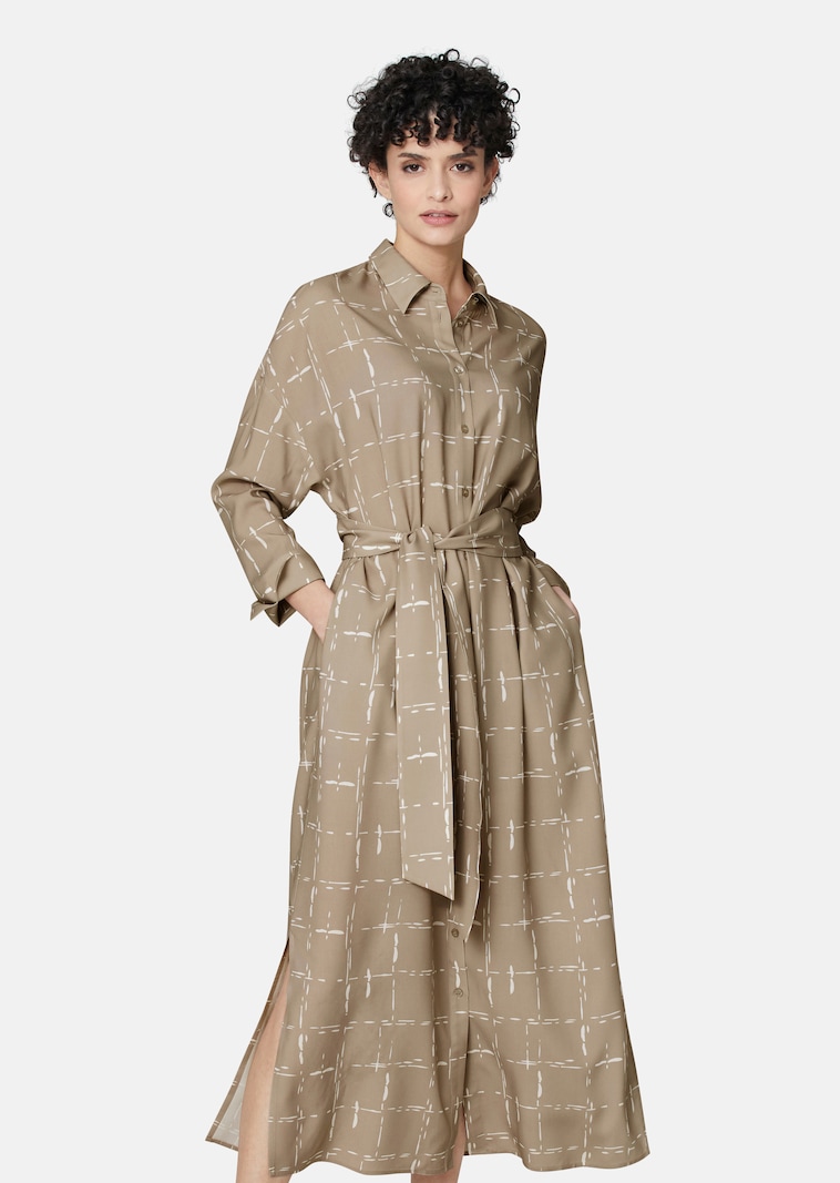 dress with tied shirt Black Shirtdress Outfit Styled With A Denim Shirt Tied Around Waist