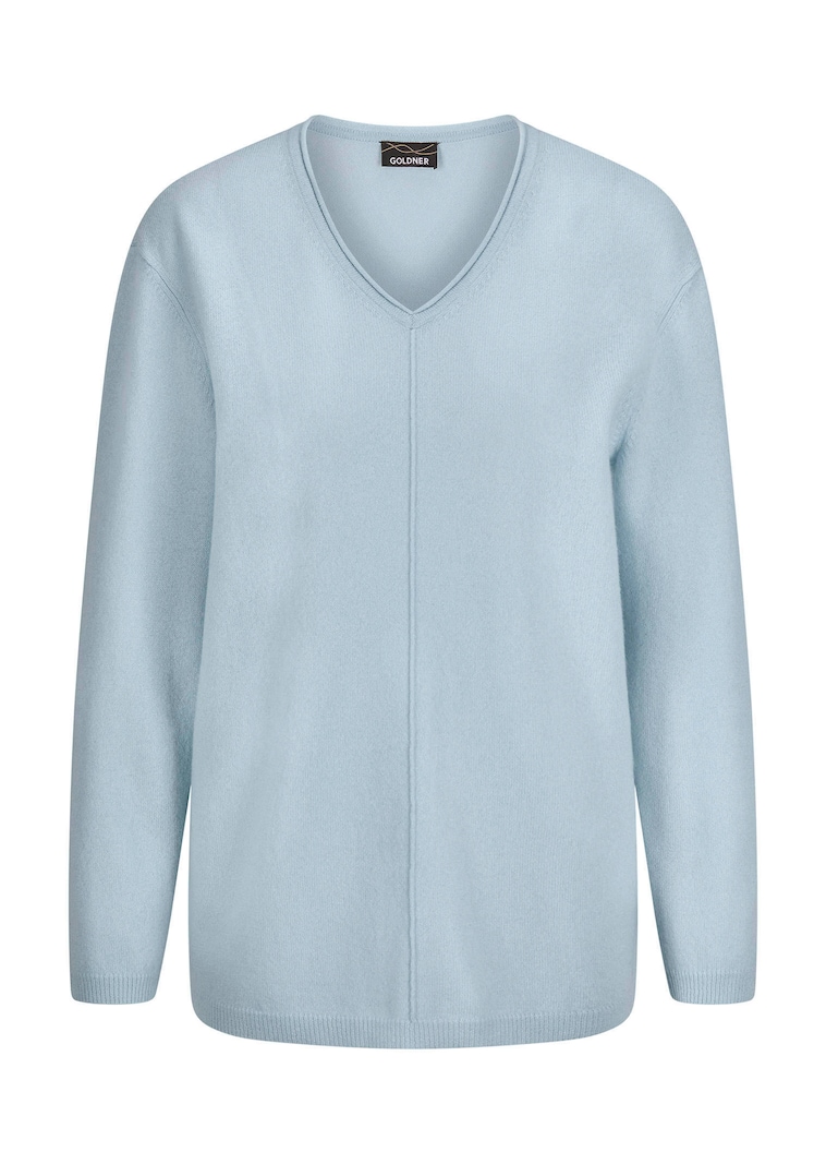 Pullover van kasjmier met V-hals