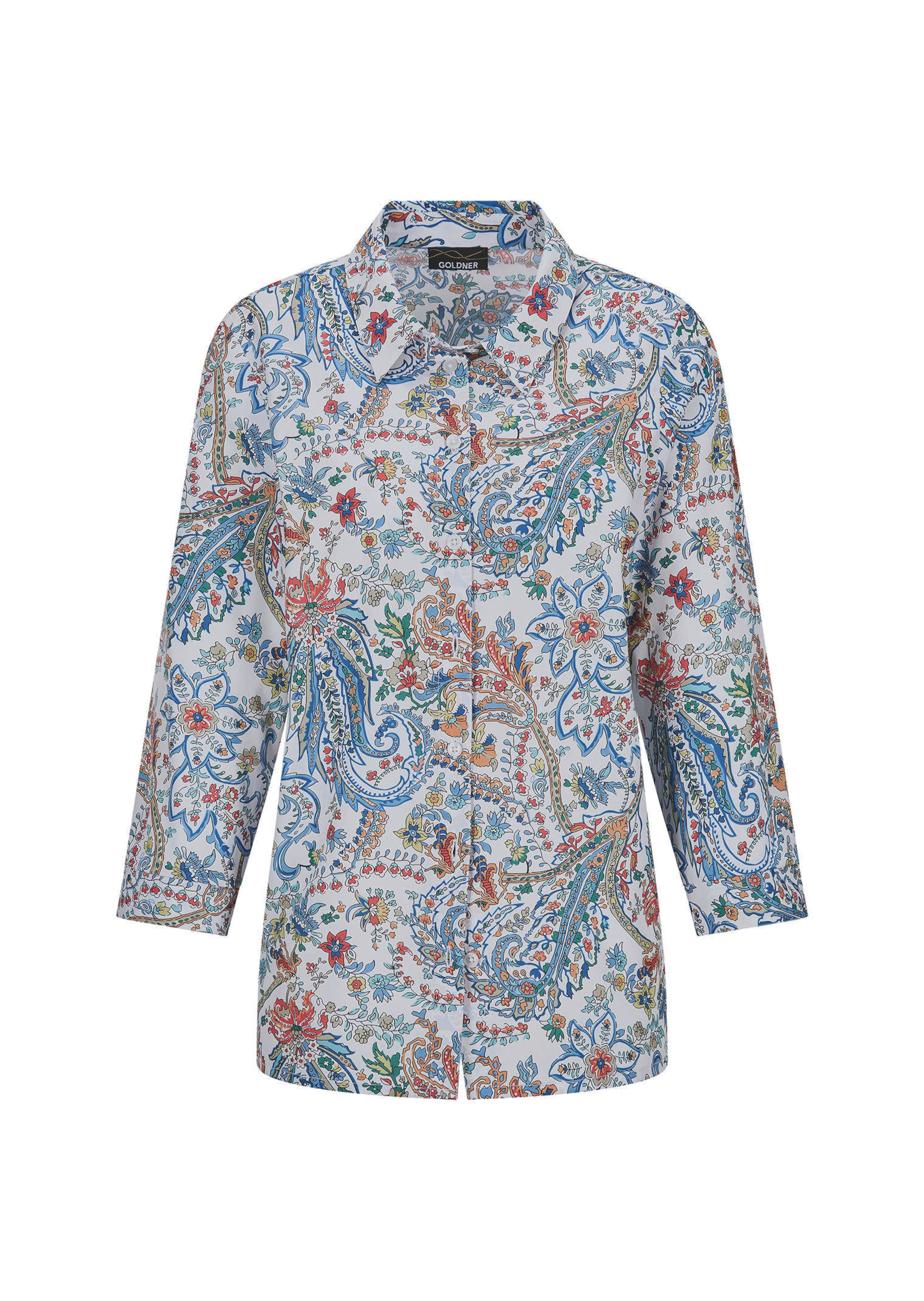 Paisleyblouse met een overhemdkraag