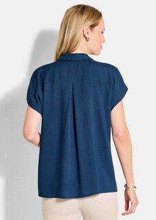 Viskose-Bluse mit Hemdkragen thumbnail 3