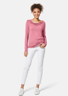 Long-sleeved shirt with waterfall neckline thumbnail 2