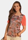 Bequemes Blusenshirt in Materialmix thumbnail 1