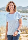 Ringelshirt mit überschnittenen Schultern thumbnail 7