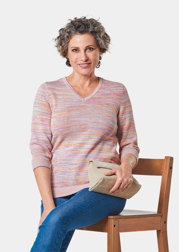 Mooi te combineren meerkleurig gestreepte pullover