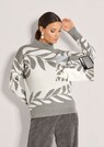 Jacquard-Pullover mit floralem Muster thumbnail 1