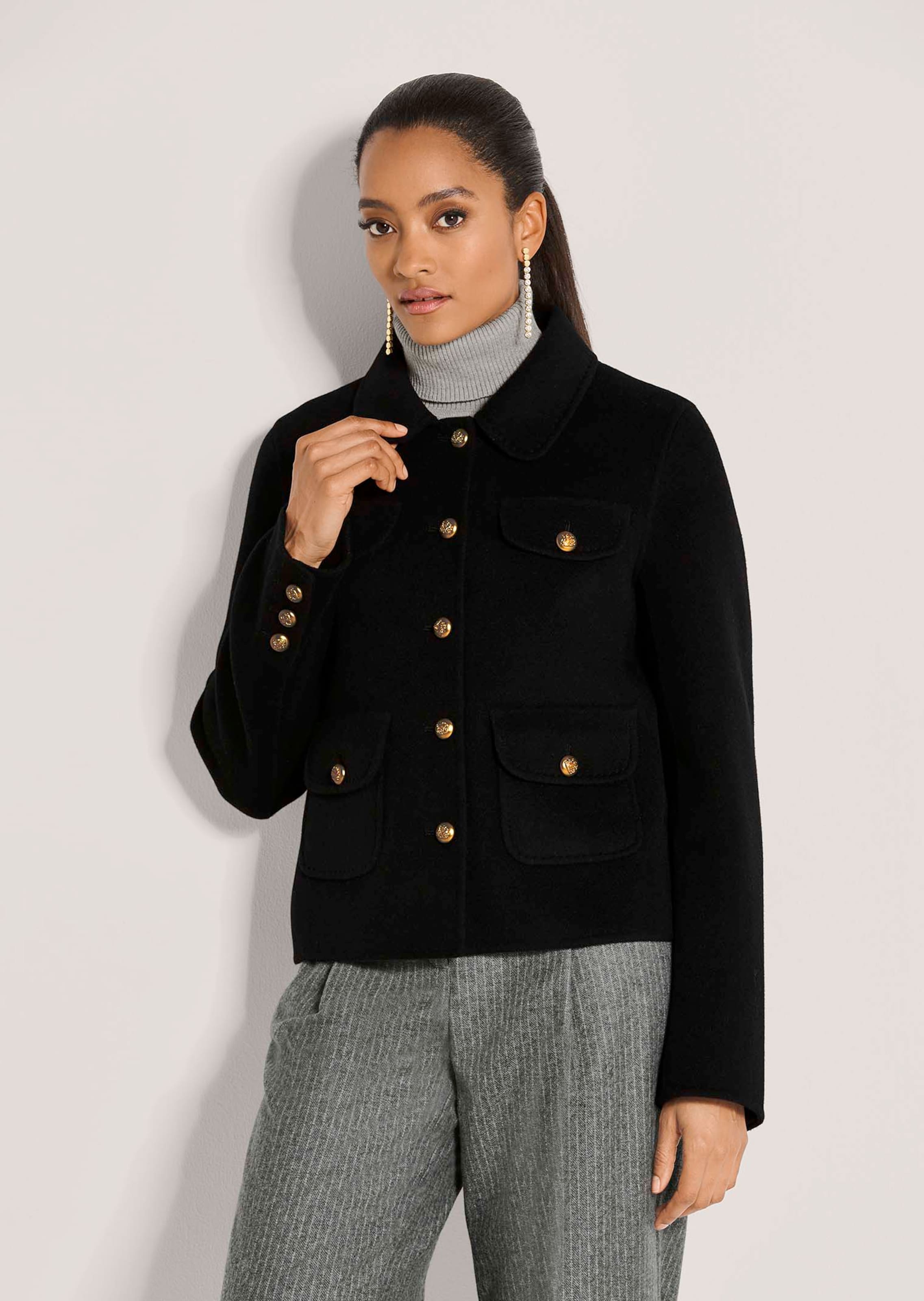 Doubleface-Jacke im modischen Utility-Stil