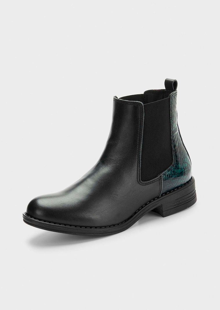 Chelsea Boots mit Animal-Prägung