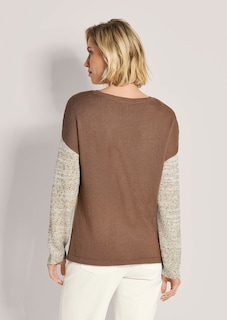 Rundhals-Pullover mit Intarsien thumbnail 3