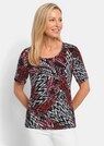 Shirt van viscose met een abstract bontmotief thumbnail 1