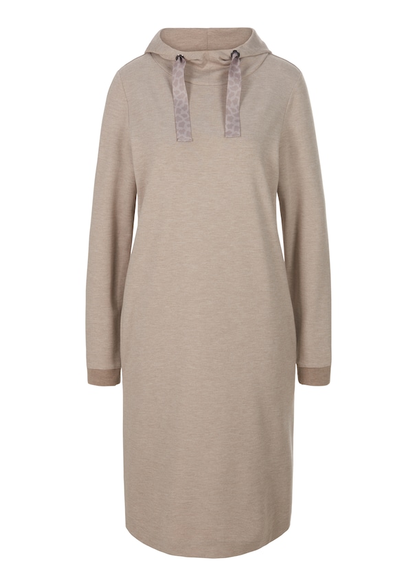 Hooded dress in soft sweat fabric 5