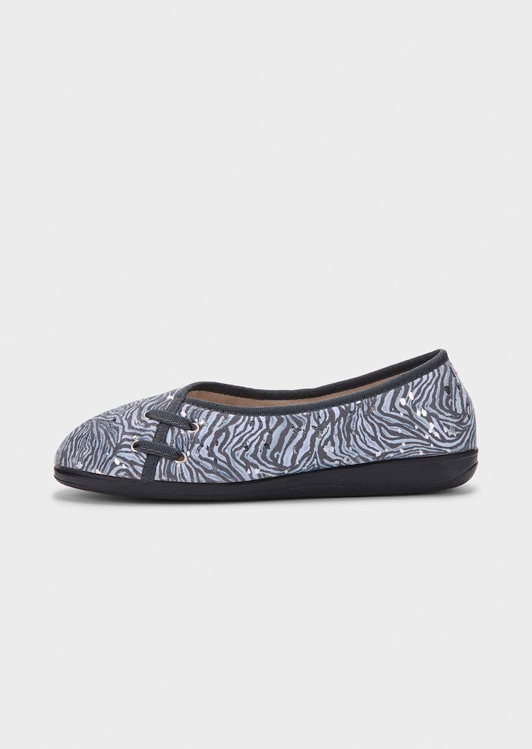 Pantoufles ballerines à motif animal