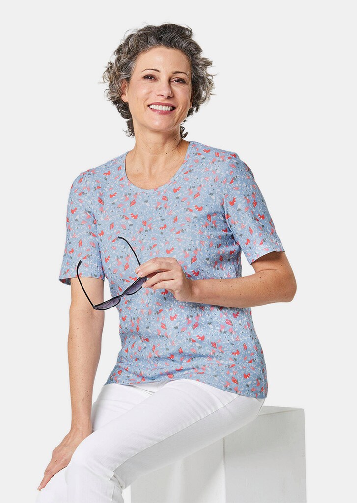 Pflegeleichtes Rundhalsshirt mit attraktivem Druck