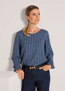 Bluse mit grafischem Print thumbnail 4