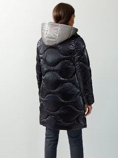 Lange Steppjacke mit Wellenstepp thumbnail 3