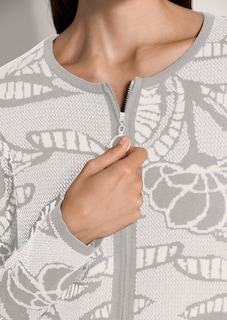 Blazer en maille à imprimé jacquard et zip thumbnail 5