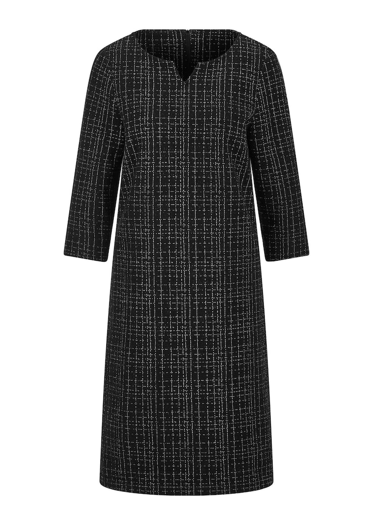Jerseykleid in Tweed-Optik mit feinem Glanz