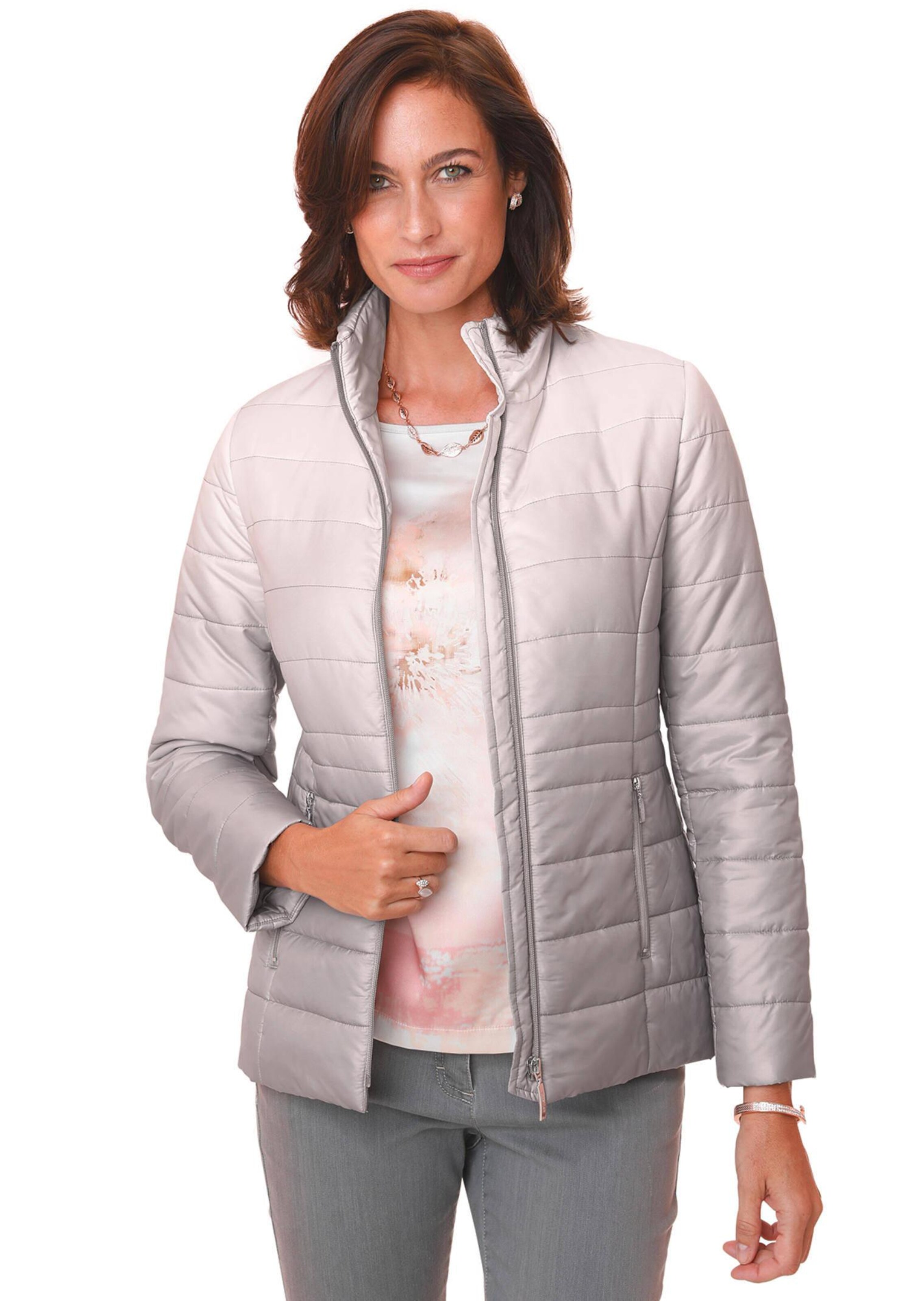 Quergesteppte Jacke mit Farbverlauf
