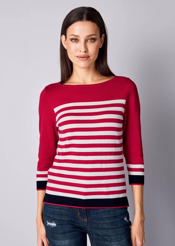 Pullover mit Streifendessin