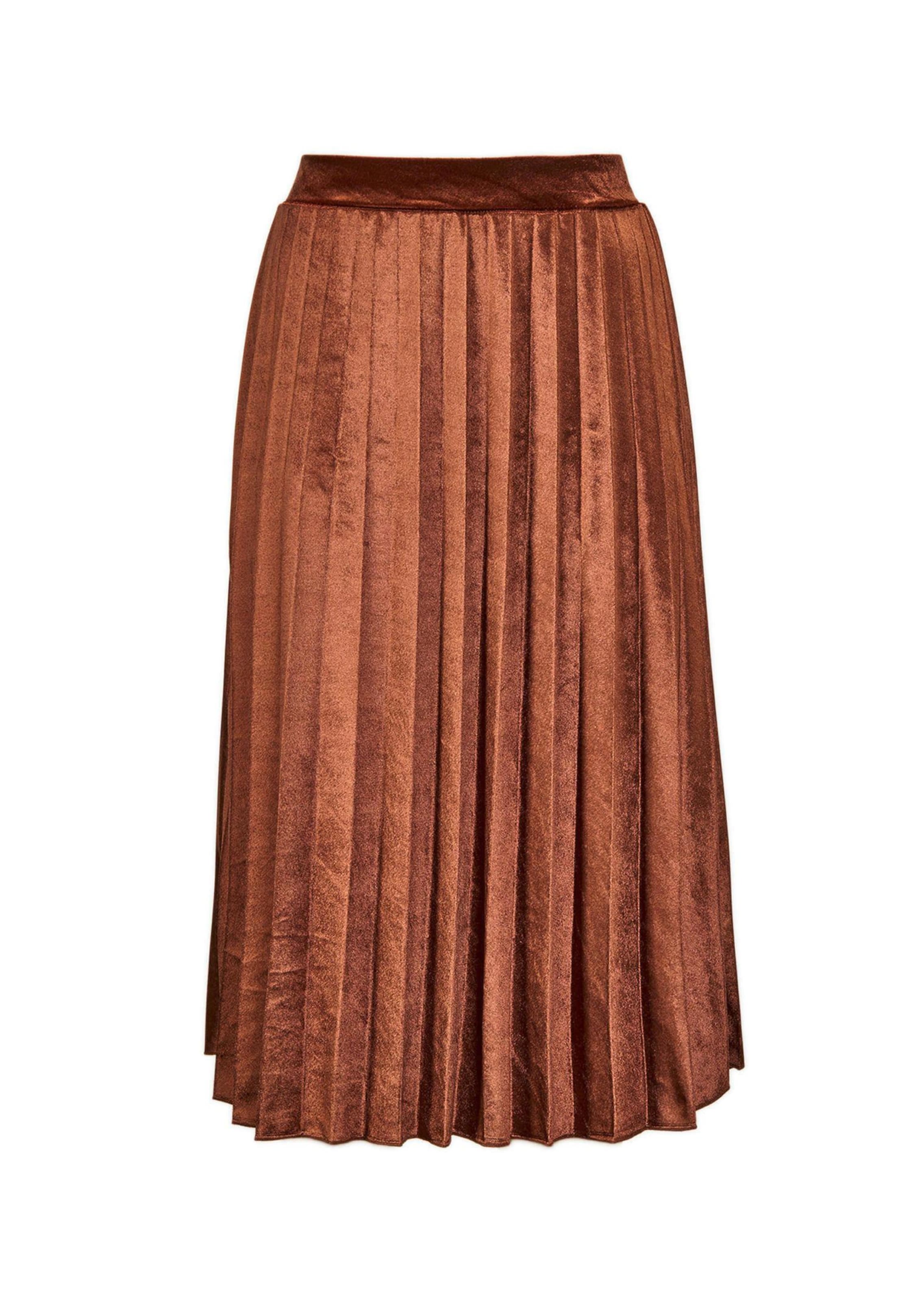 Plissérok van glanzend fluweel