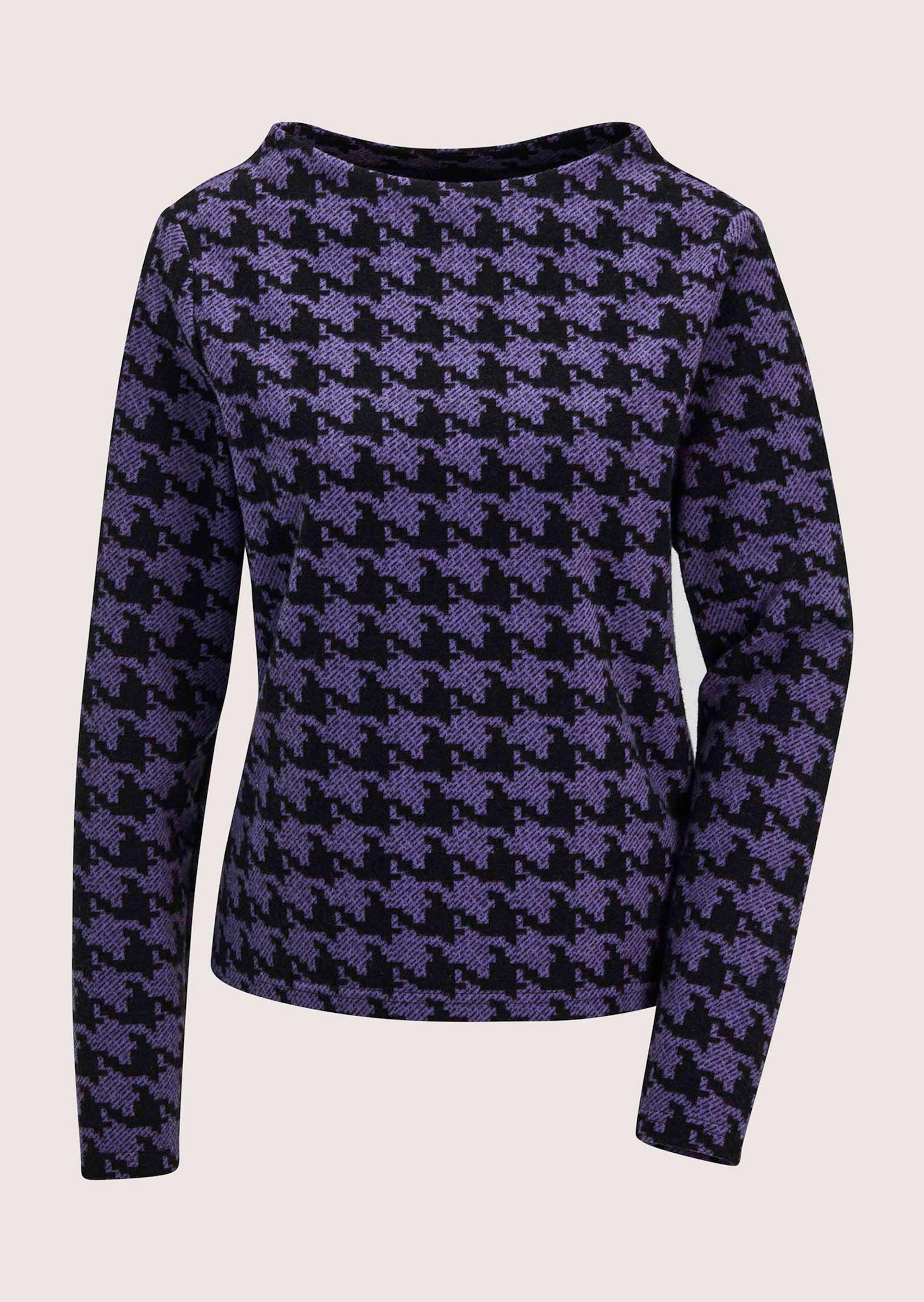 Sweatshirt im Hahnentritt-Design