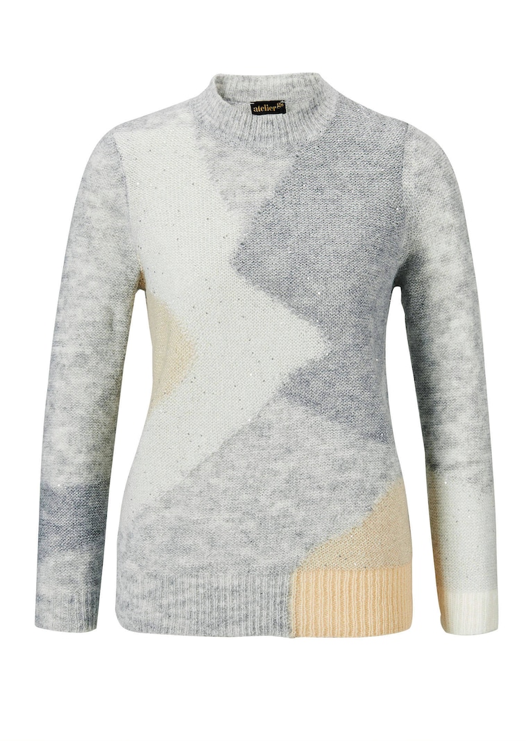 Pull en tricot avec motif intarsia