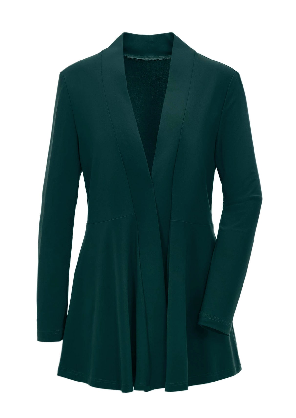 Soepelvallend, lang jersey jasje