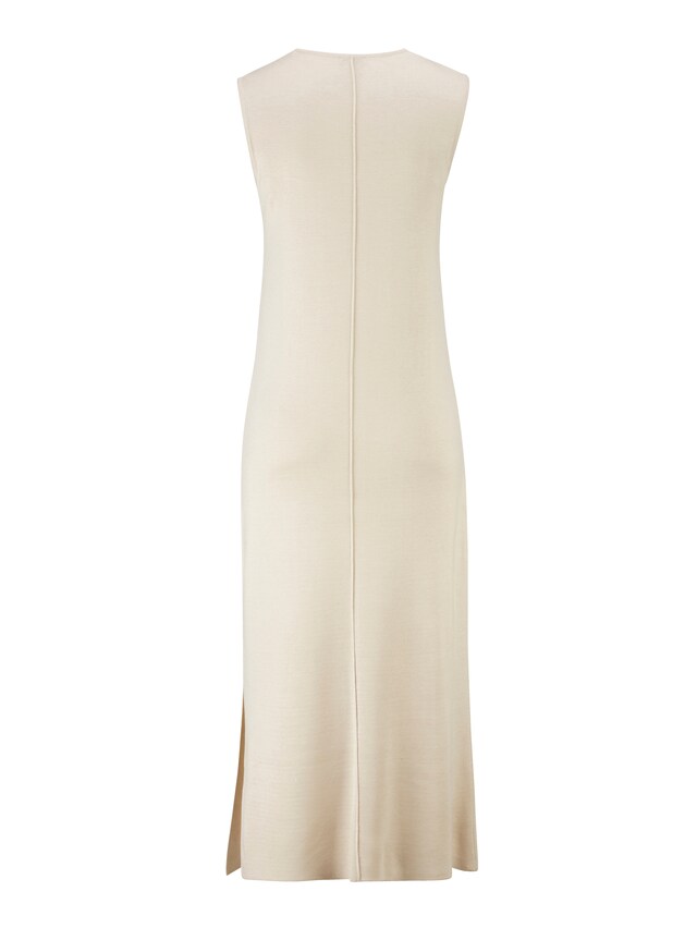Strickkleid ärmellos mit V Ausschnitt 2