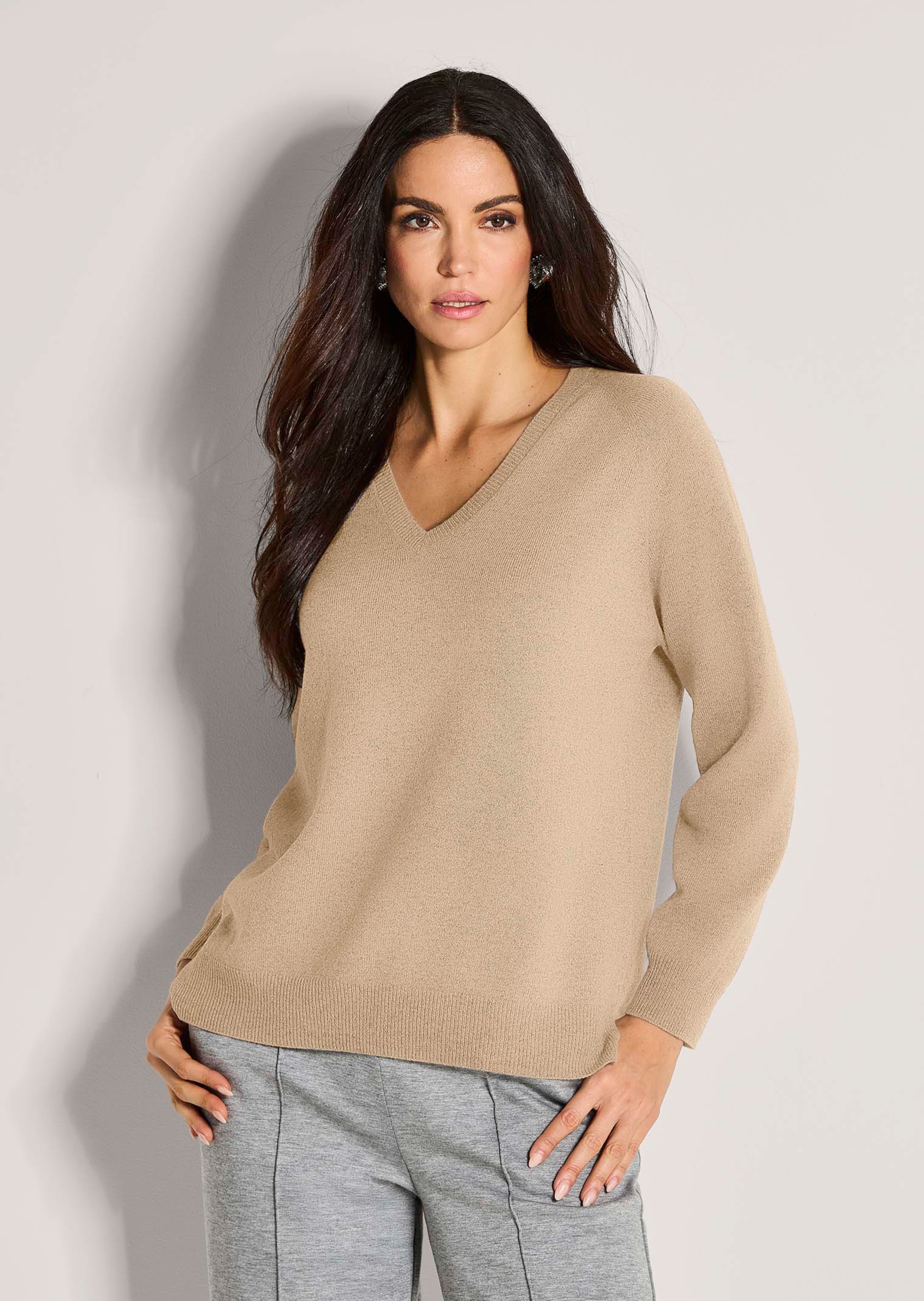 V-Pullover aus reinem Kaschmir