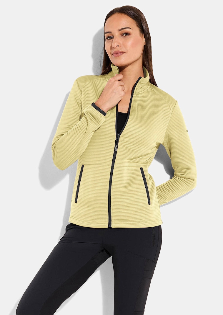 Leichte Freizeitjacke in Querrippenstruktur