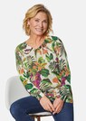 Lichte gedessineerde pullover met elegante hals thumbnail 4