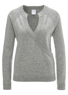 Strickpullover in Wickeloptik thumbnail 1