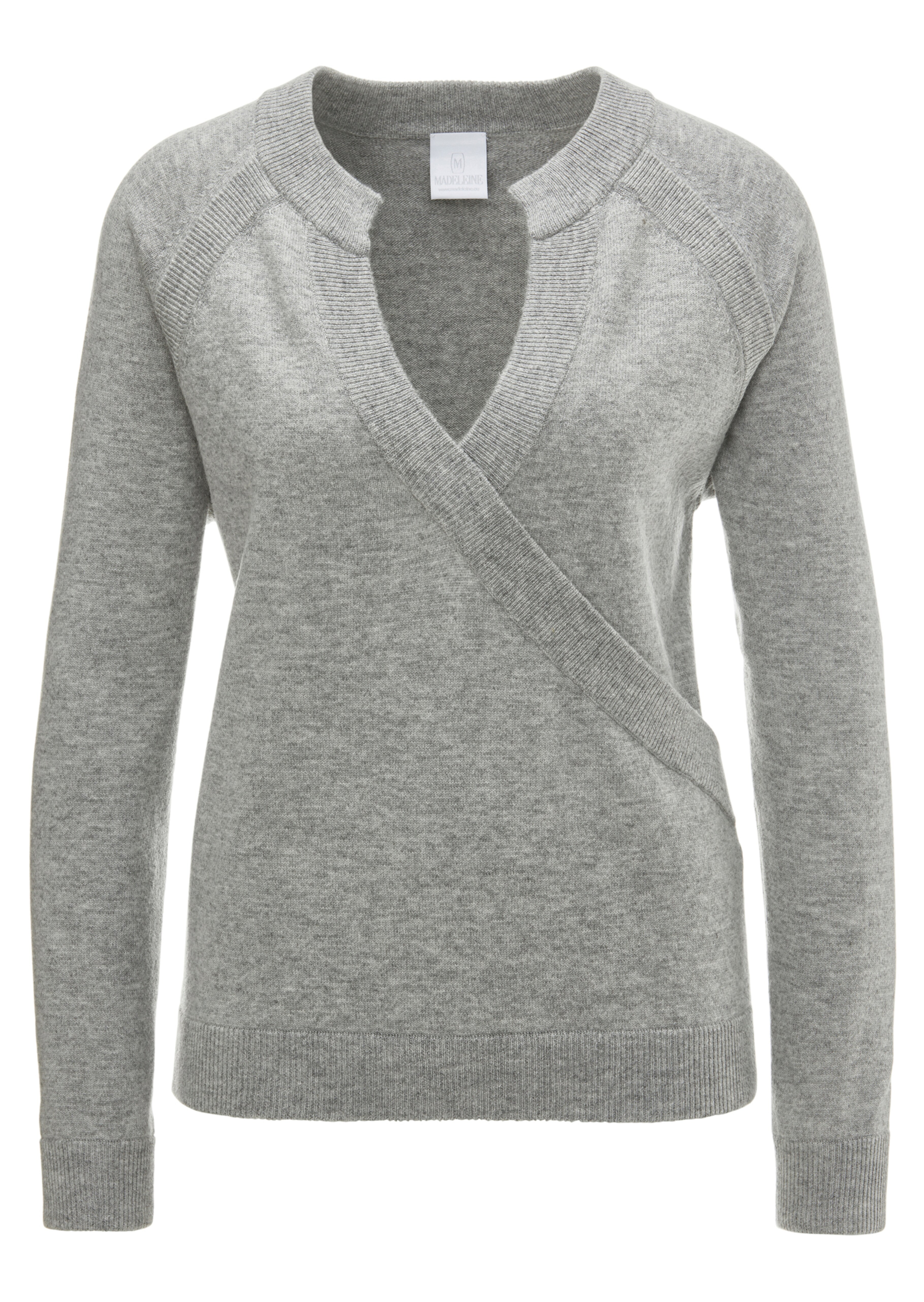 Strickpullover in Wickeloptik